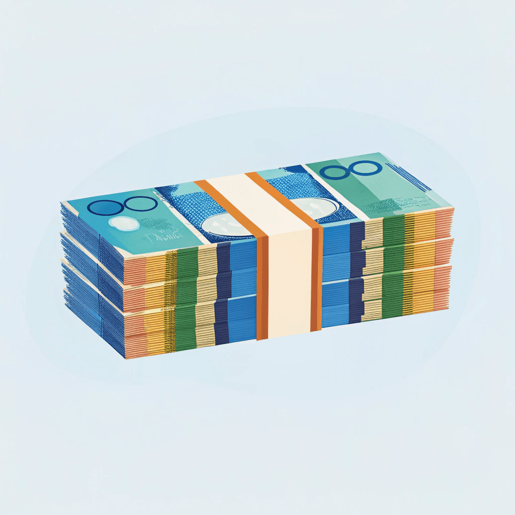 stack of Australian money 