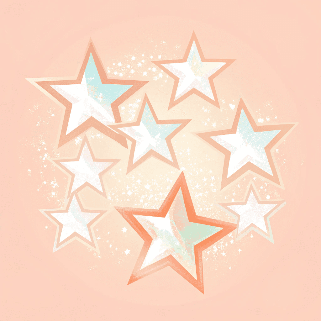 Stars on a pink background